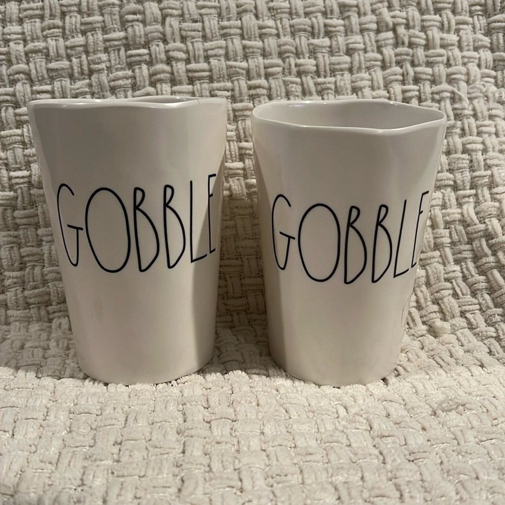 2 Rae Dunn Gobble cups, Artisan Collection By MAGENTA